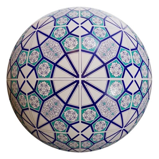 Geometric Blue Pattern Traditional Texture