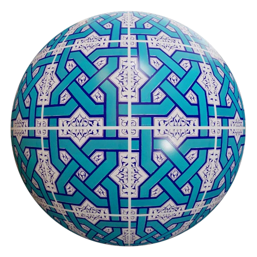 Seljuk Turquoise Chain Slip Pattern Traditional Texture