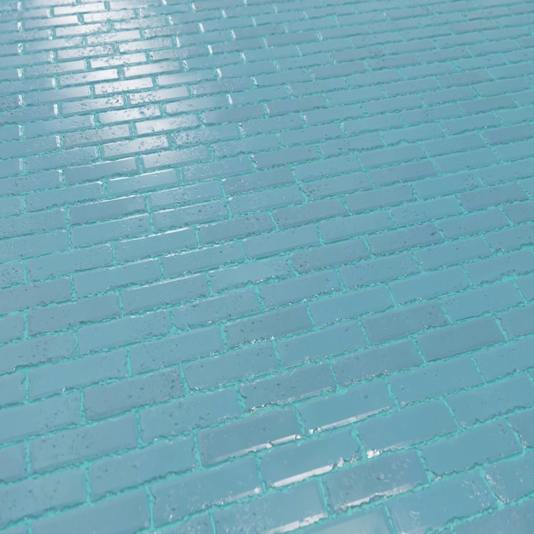 Aged Cerulean Brick Texture