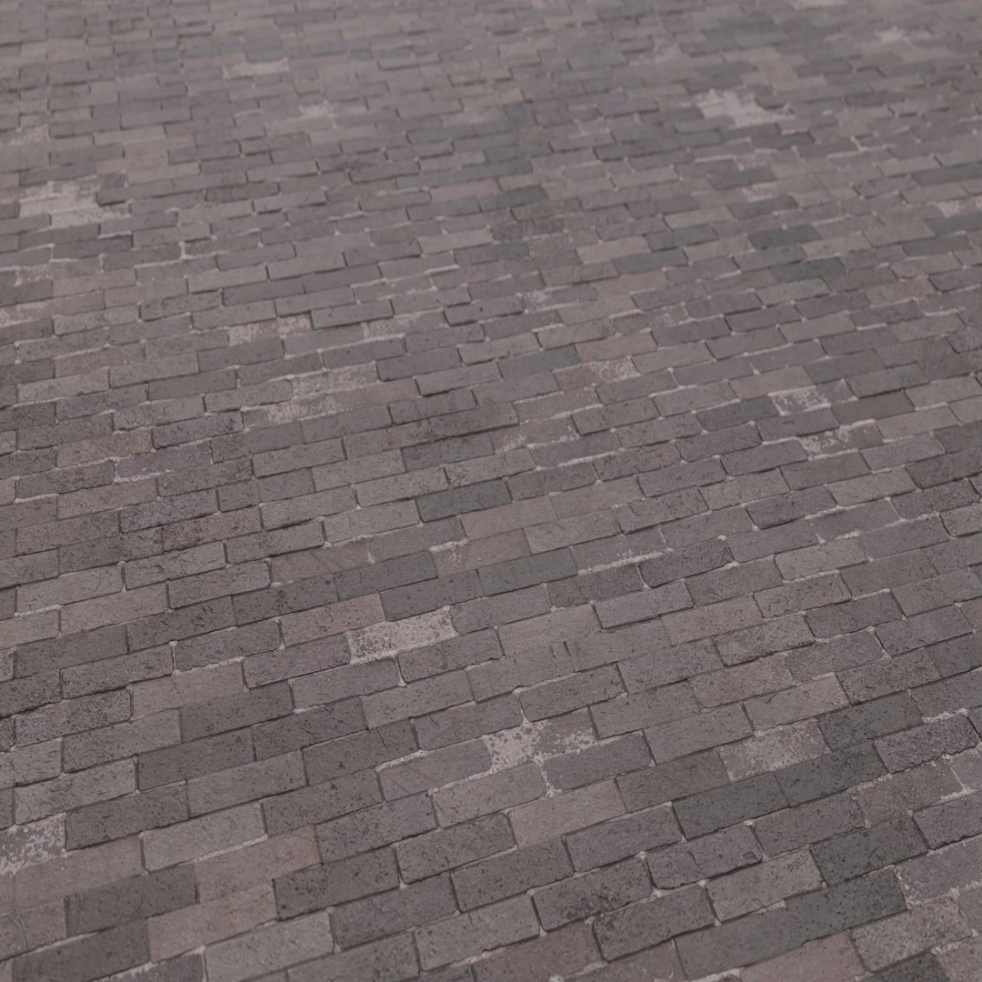 Aged Charcoal Herringbone Brick Texture