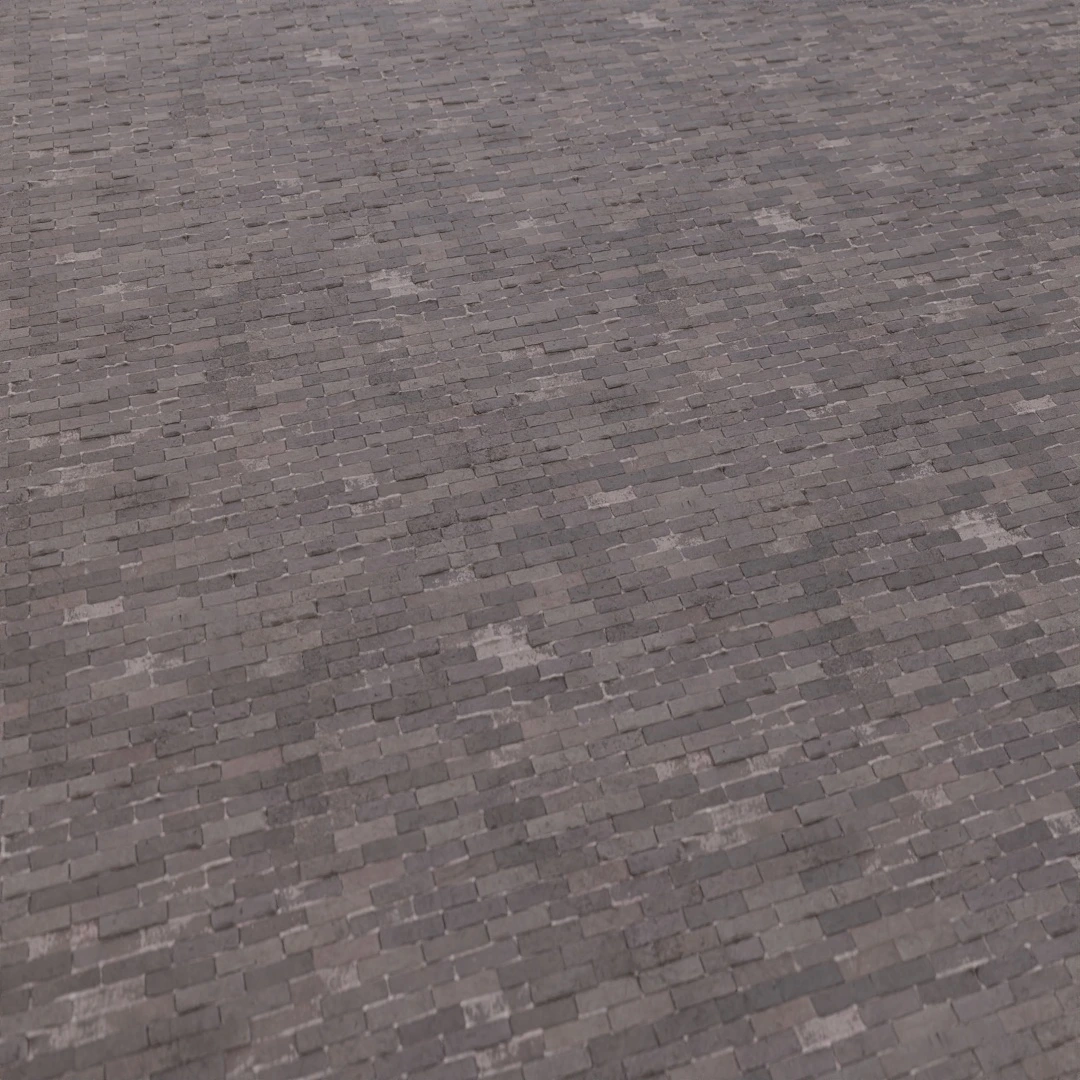 Aged Charcoal Herringbone Brick Texture