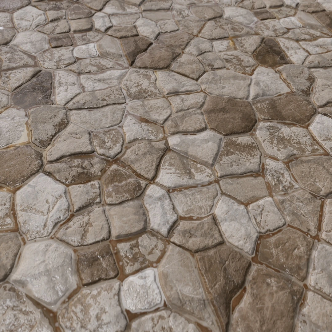 Aged Cobblestone Mosaic Texture