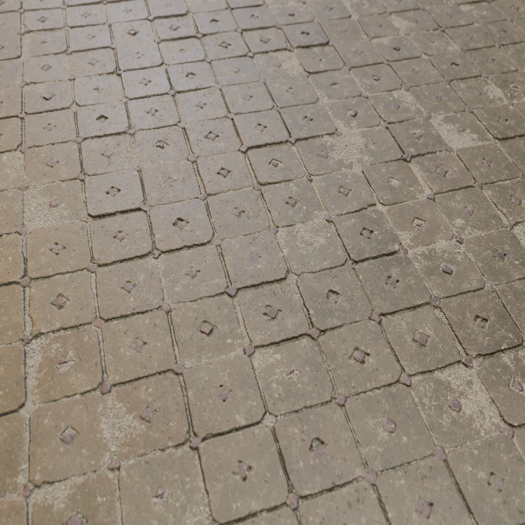 Aged Geometric Tile Texture