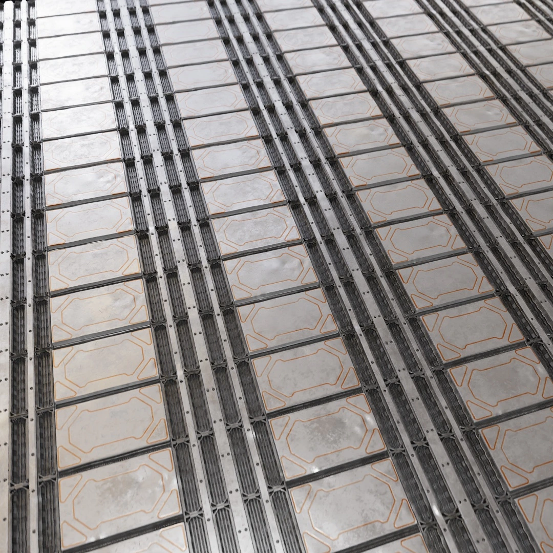 Aged Sci-Fi Metal Floor Texture