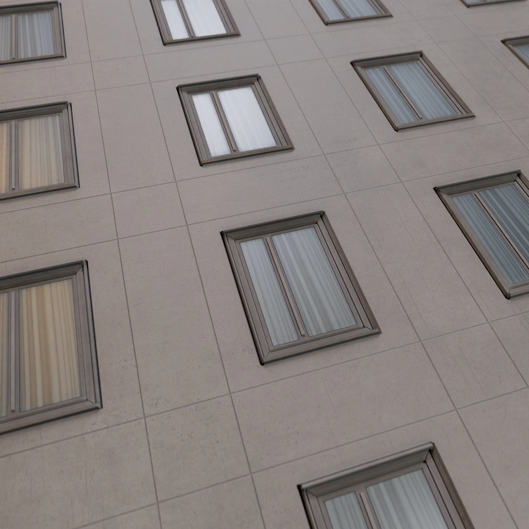 Architectural Grid Concrete Facade Texture
