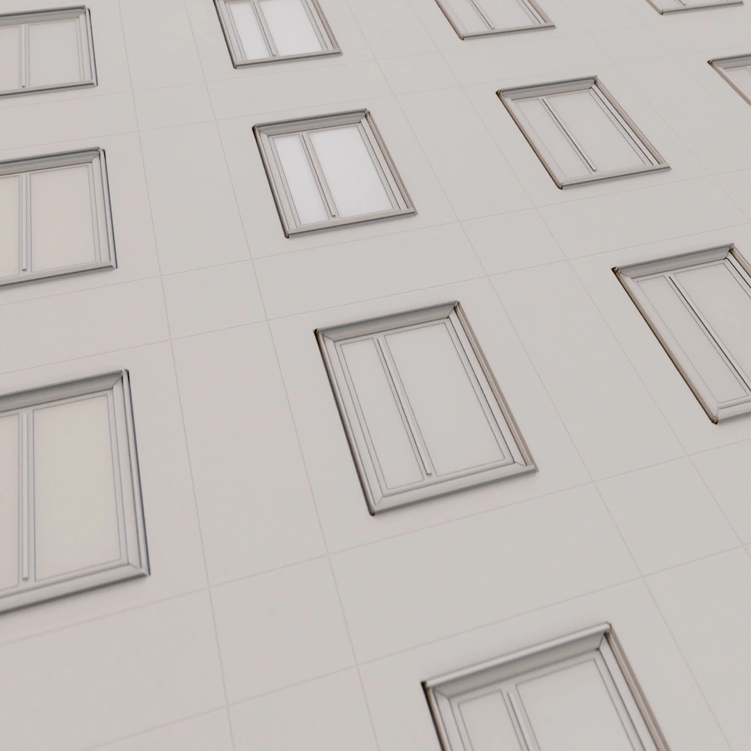Architectural Grid Concrete Facade Texture