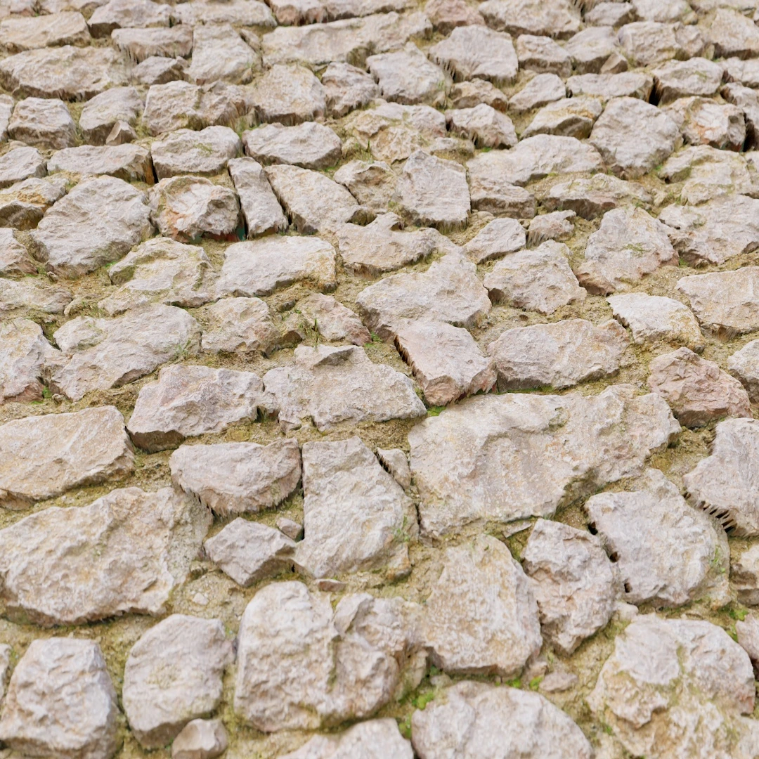 Beige Cobblestone Stone Wall Texture