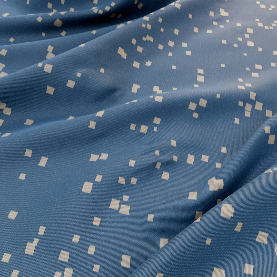 Blue Geometric Speckled Clean Fabric Texture