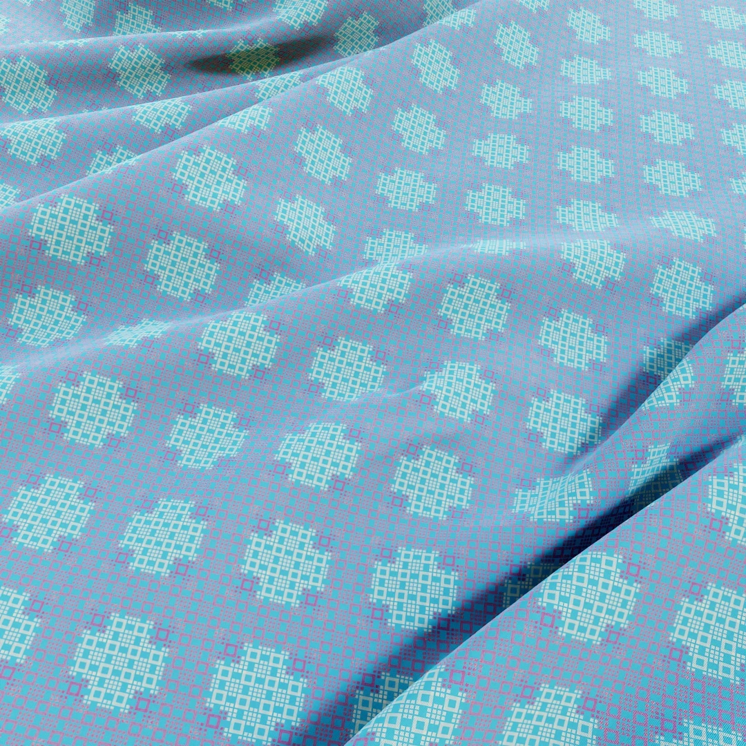 Blue Matrix Weave Fabric Texture