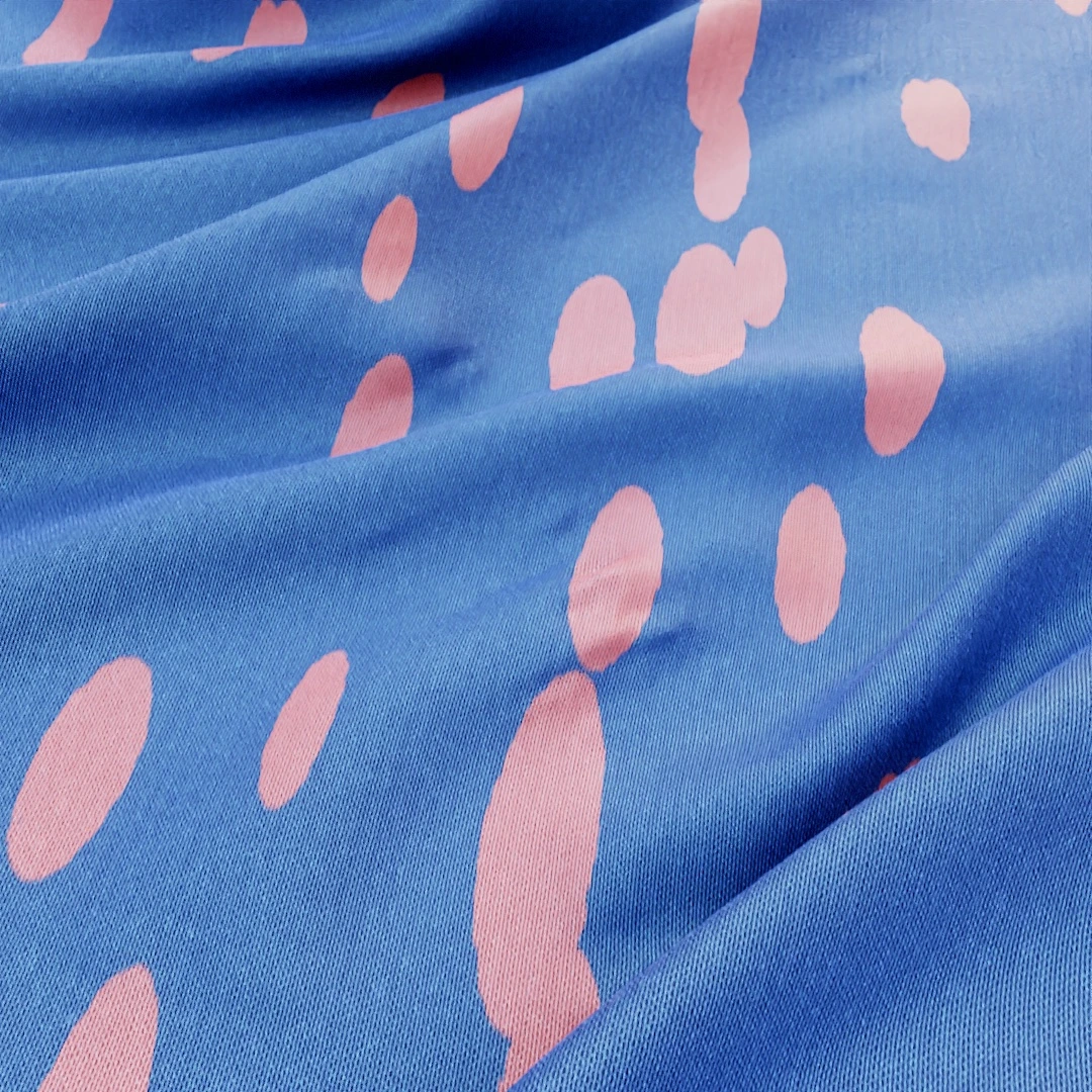 Blue Pink Speckled Fine Fabric Texture