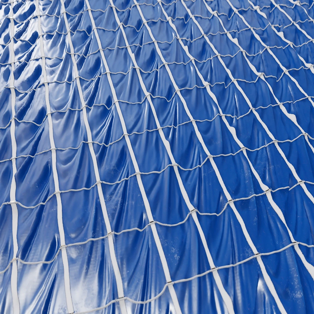 Blue Woven Polyethylene Tarp Texture