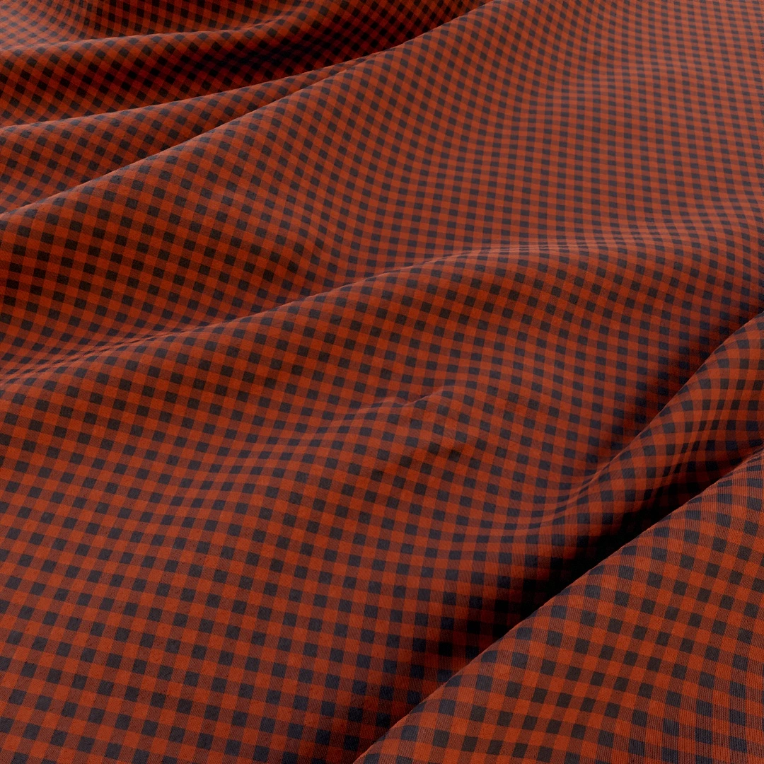 Burnt Sienna Checked Vintage Fabric Texture