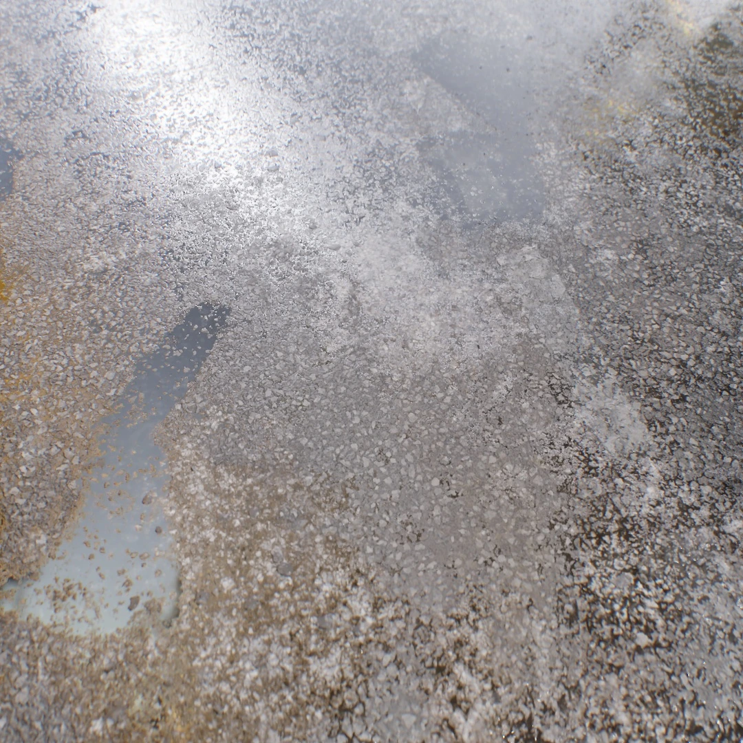 City Street Wet Cracked Asphalt Texture