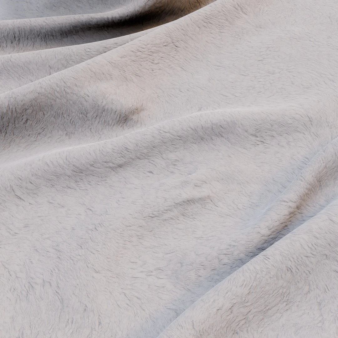 Clean White Faux Fur Texture