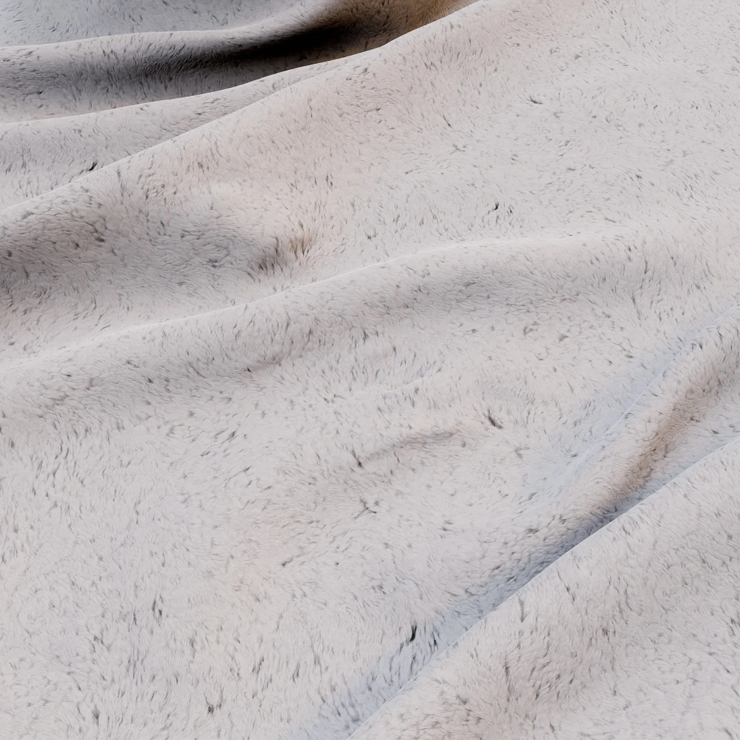 Clean White Faux Fur Texture