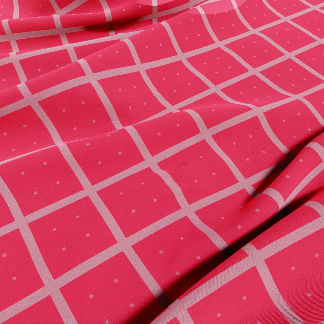Coral Geometric Clean Fabric Texture