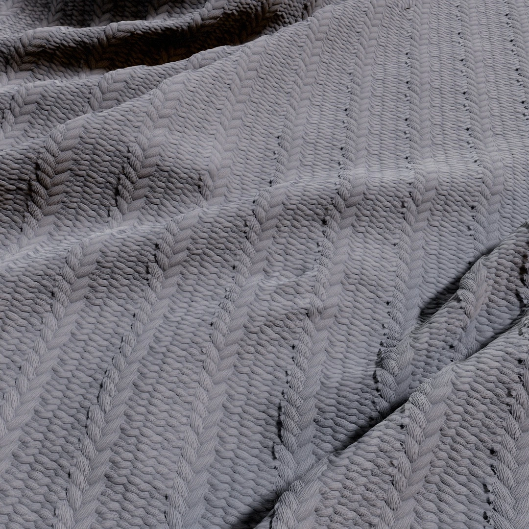Cozy Charcoal Knit Fabric Texture