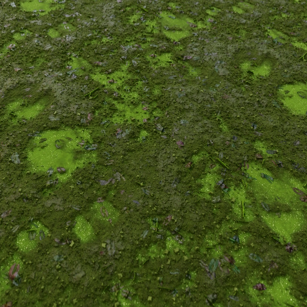 Cracked Green Mud Texture
