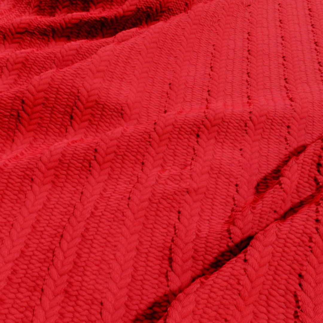 Crimson Cozy Knit Fabric Texture