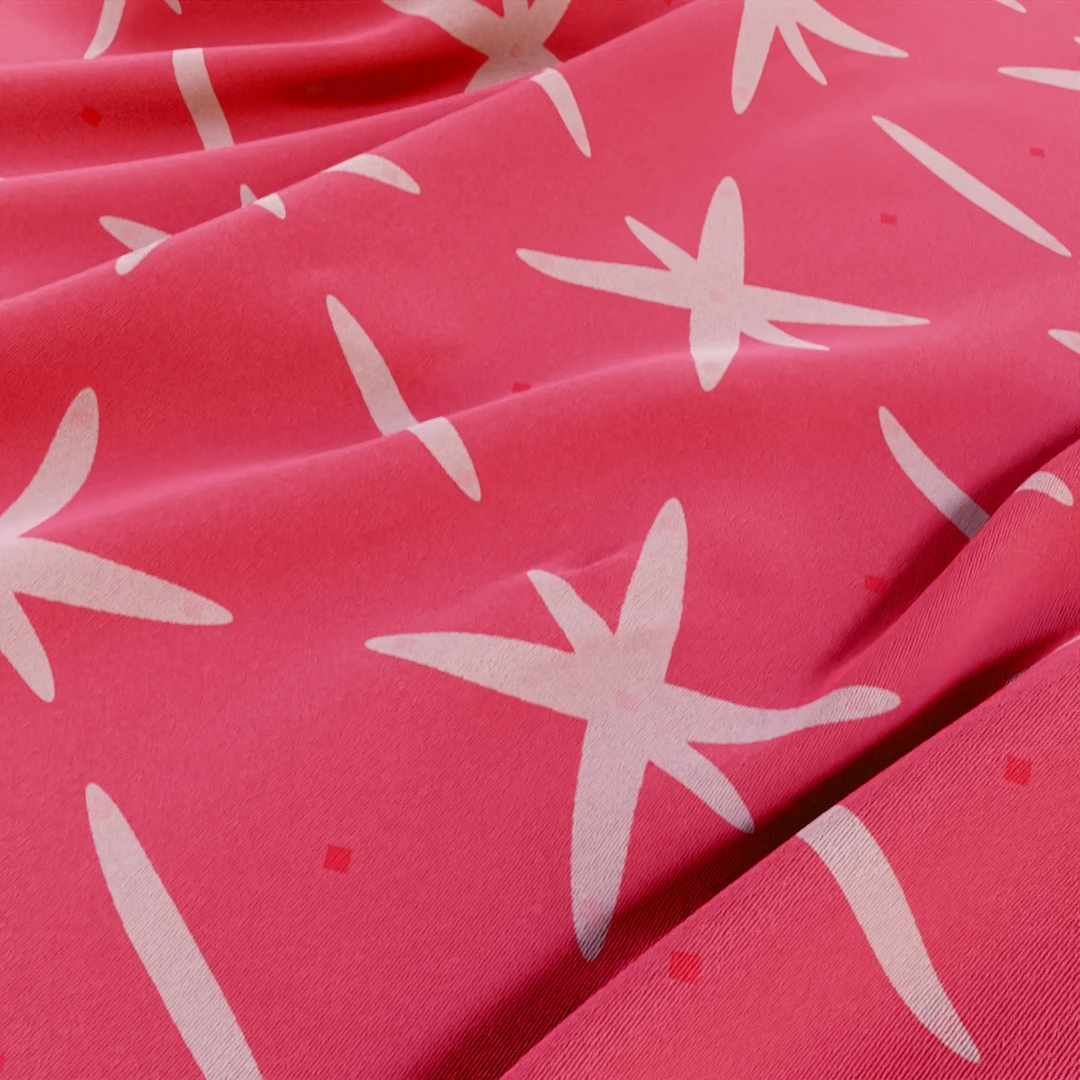 Crimson Dragonfly Patterned Fabric Texture