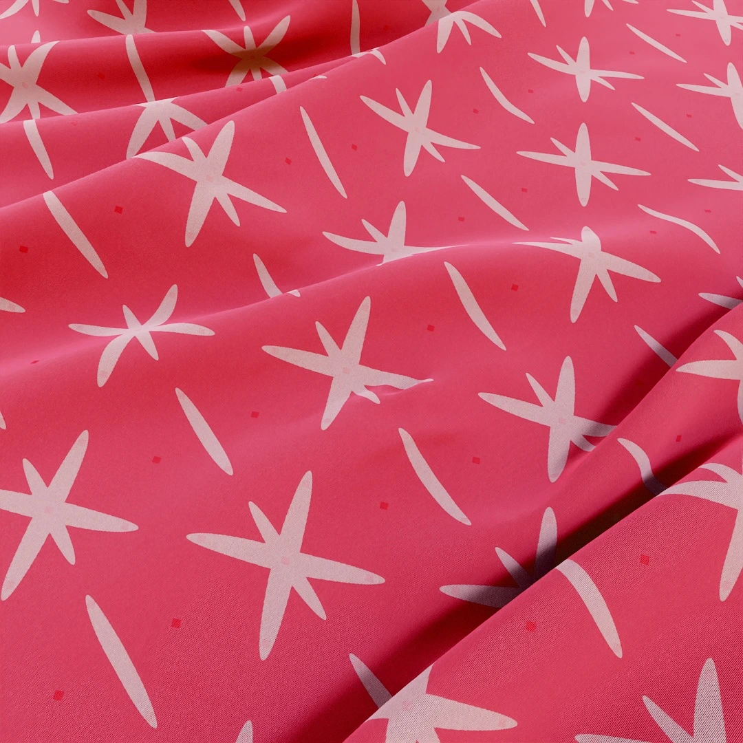 Crimson Dragonfly Patterned Fabric Texture