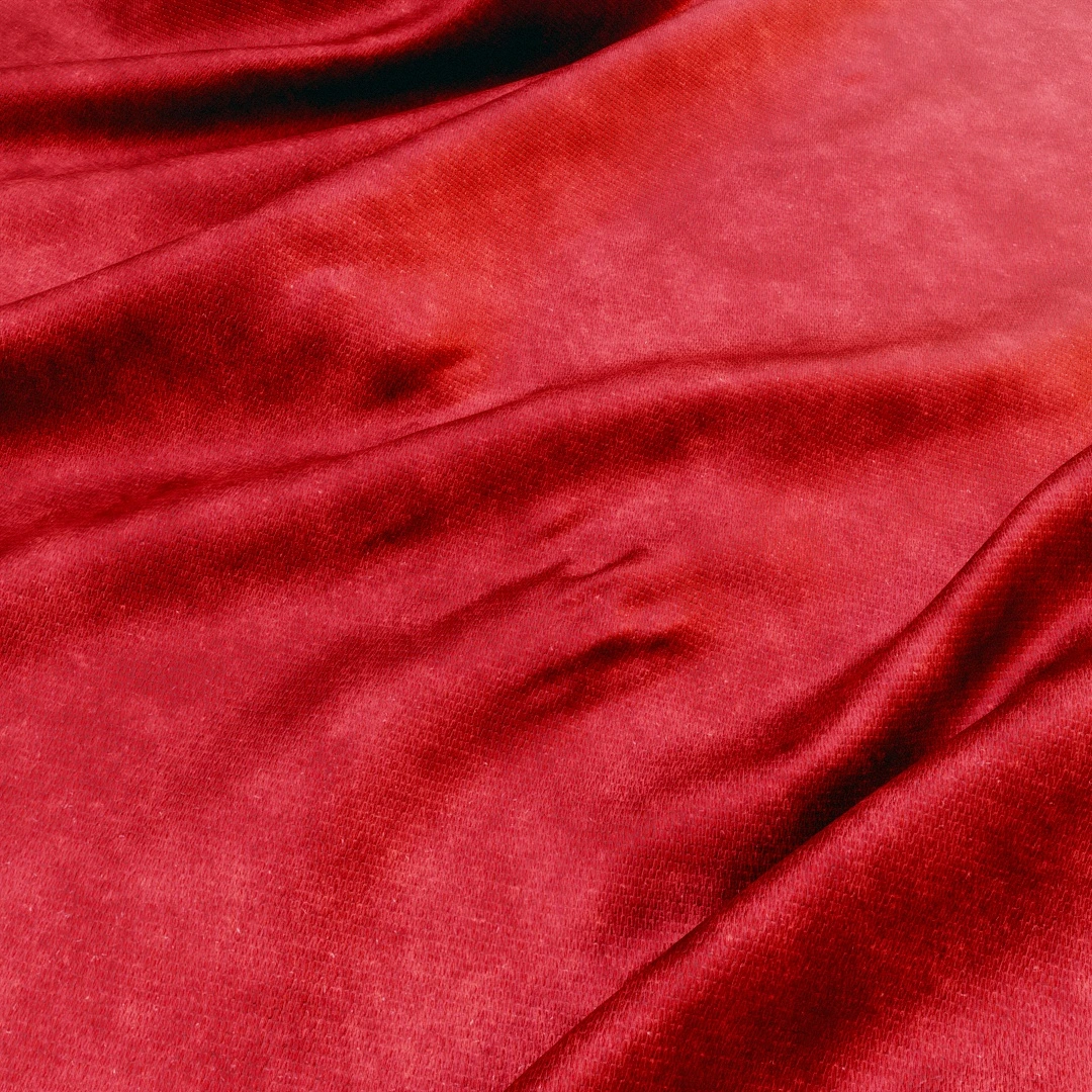 Crimson Elegance Worn Satin Texture