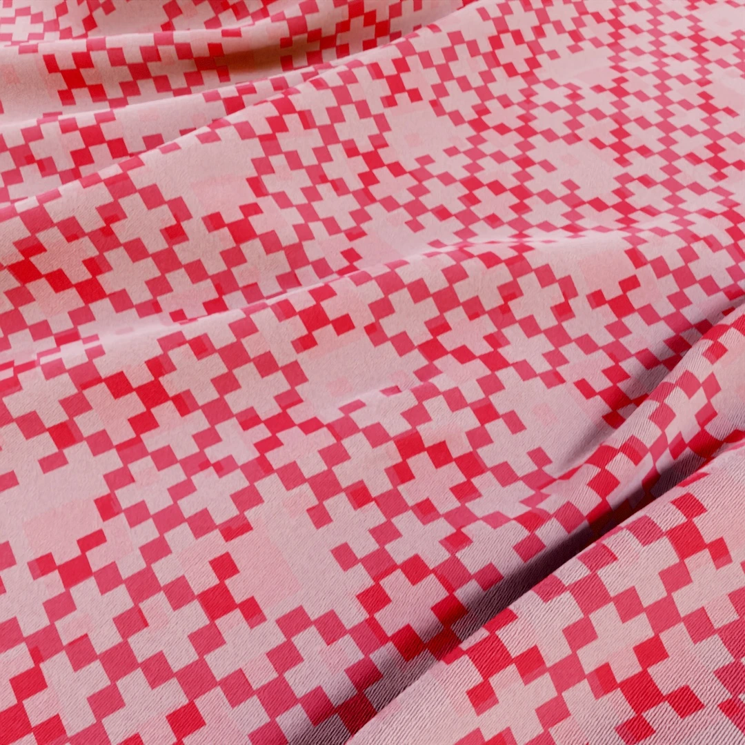 Crimson Geometric Weave Fabric Texture