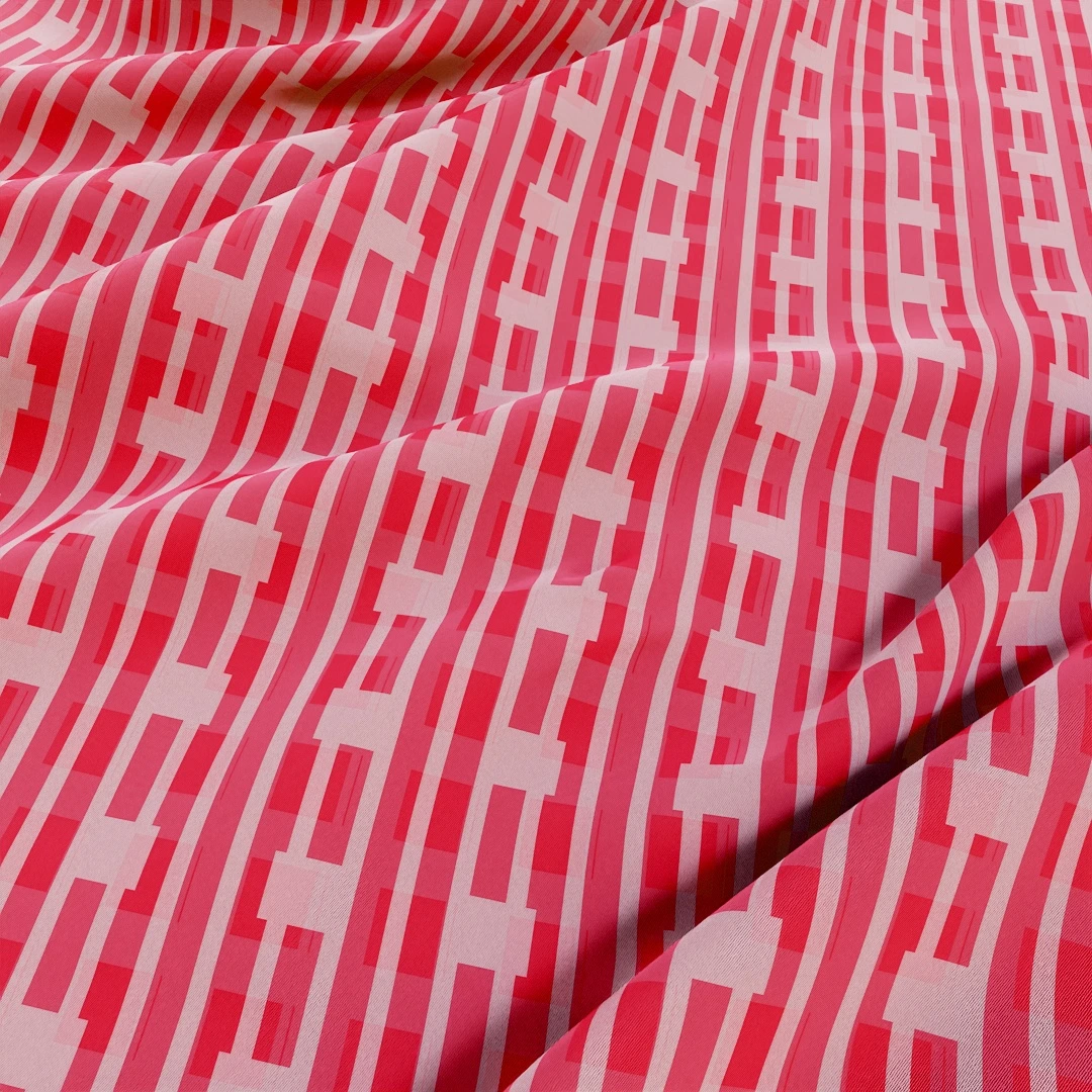 Crimson Geometric Woven Fabric Texture