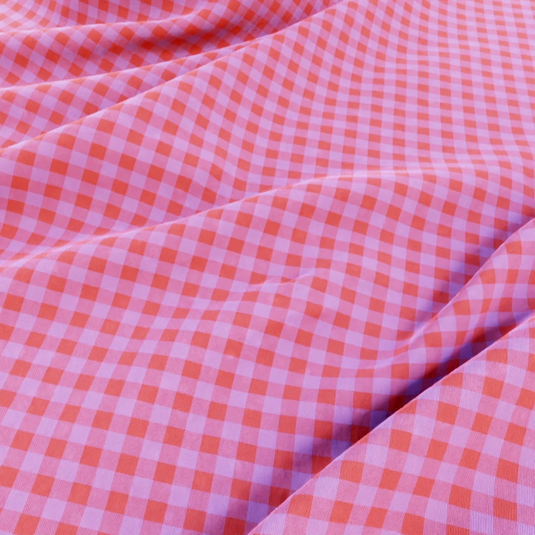 Crimson Gingham Cloth Texture