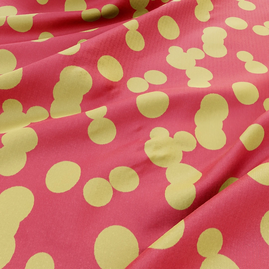 Crimson Gold Polka Elegance Fabric Texture