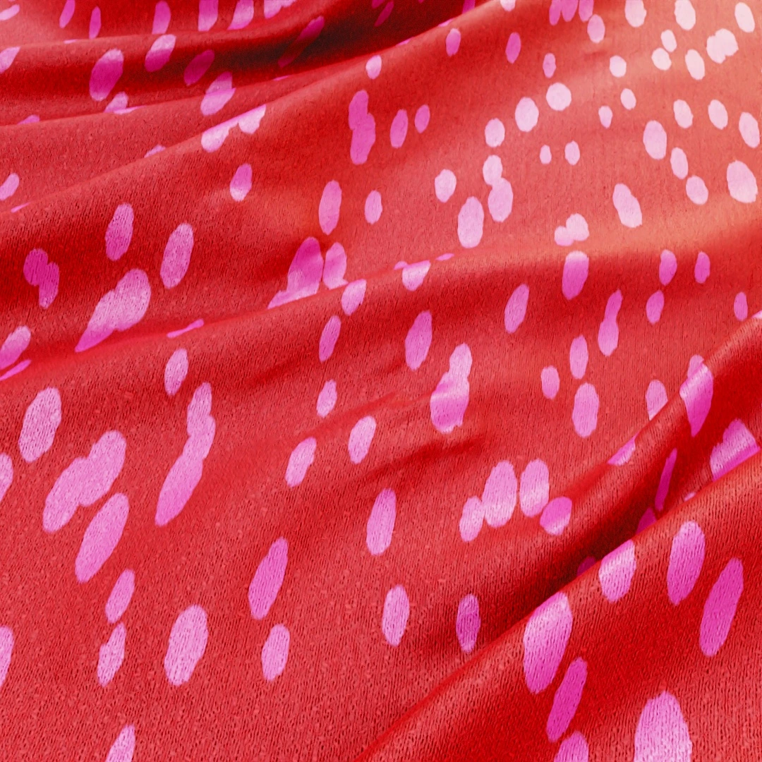 Crimson Speckled Faux Silk Texture