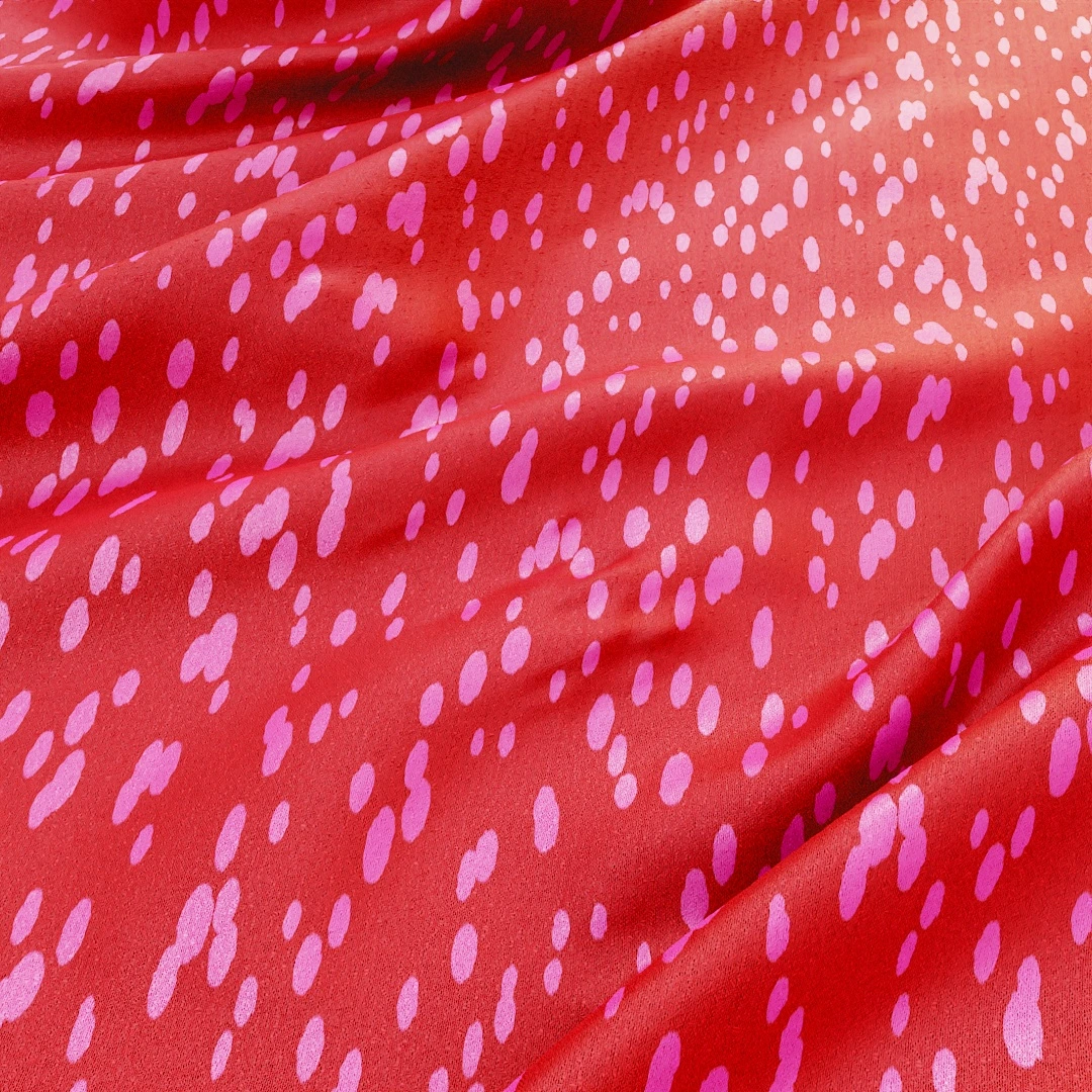 Crimson Speckled Faux Silk Texture