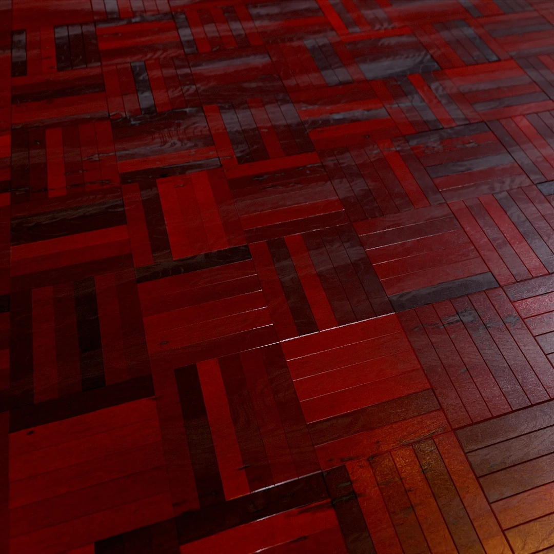 Dark Mahogany Mosaic Parquet Floor Texture