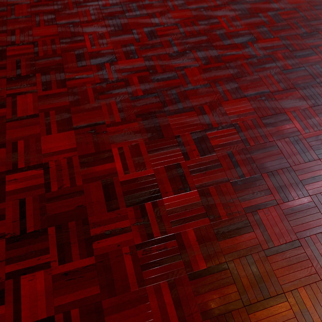 Dark Mahogany Mosaic Parquet Floor Texture