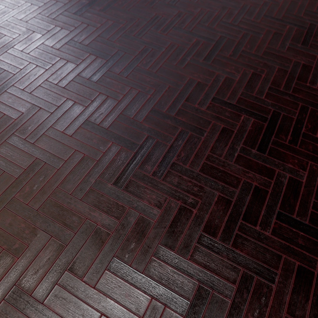 Dark Patina Herringbone Parquet Texture