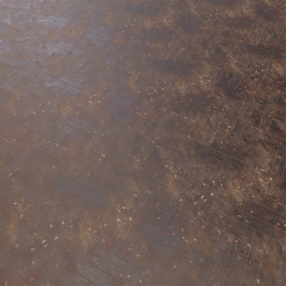 Distressed Herringbone Parquet Texture