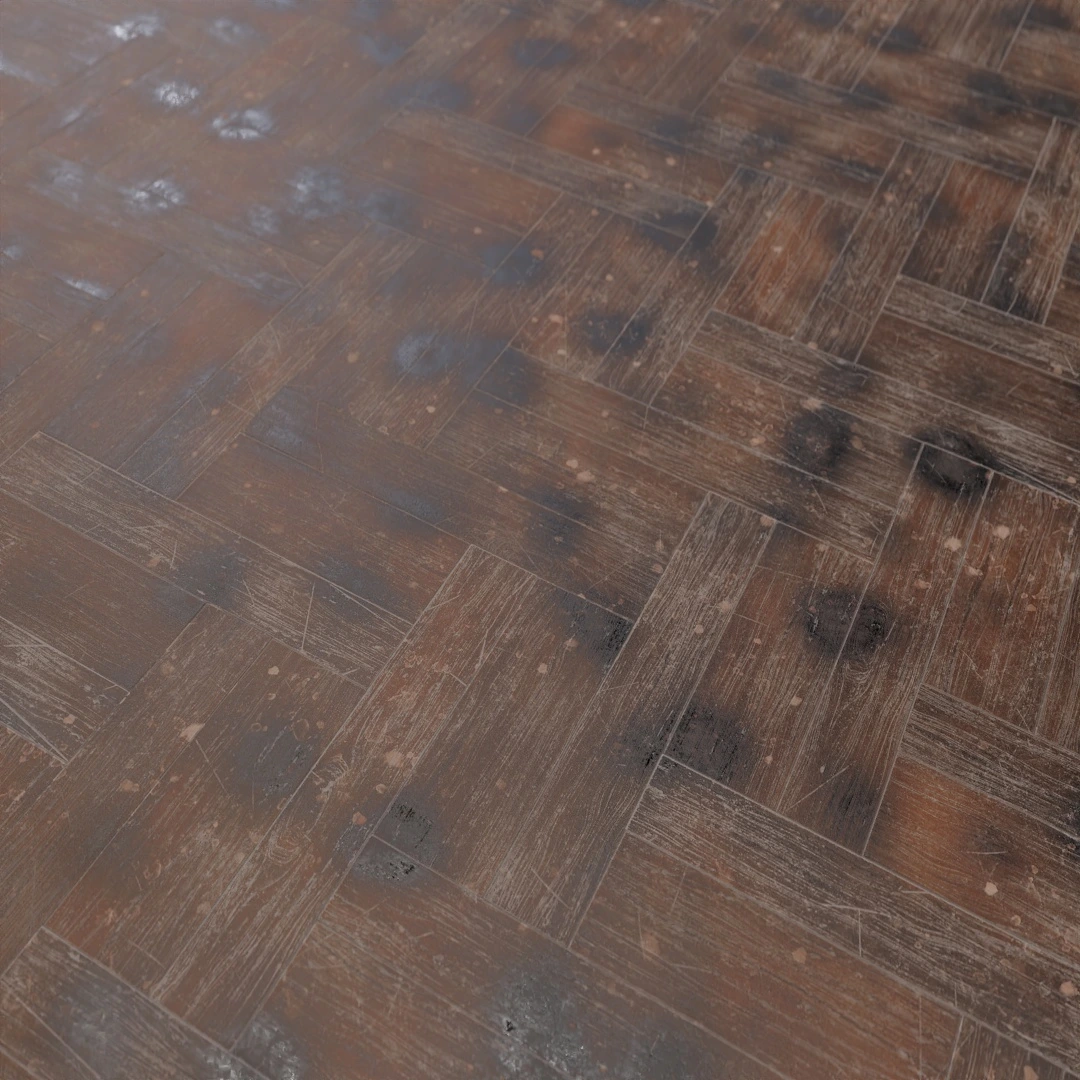 Distressed Oak Herringbone Parquet Texture