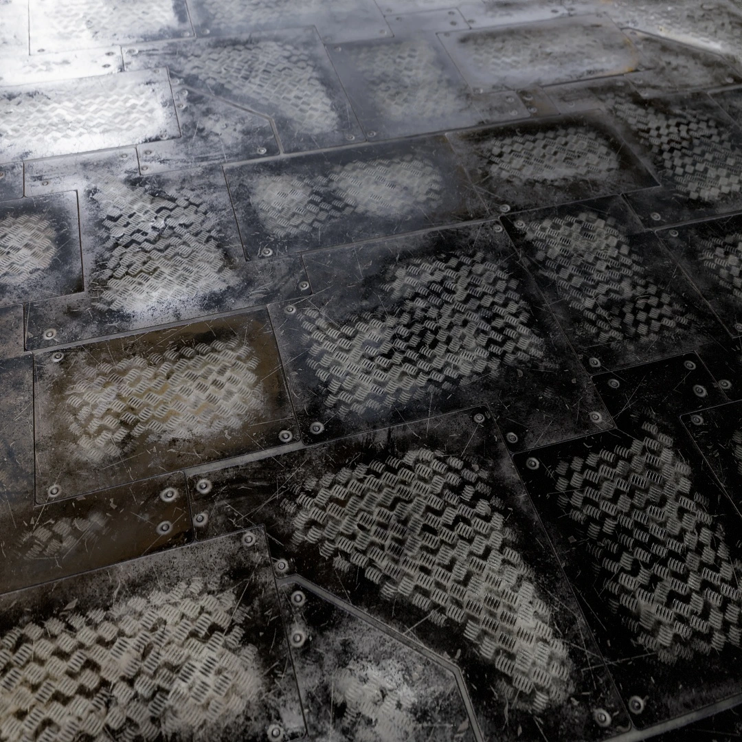 Distressed Sci-Fi Metal Floor Texture