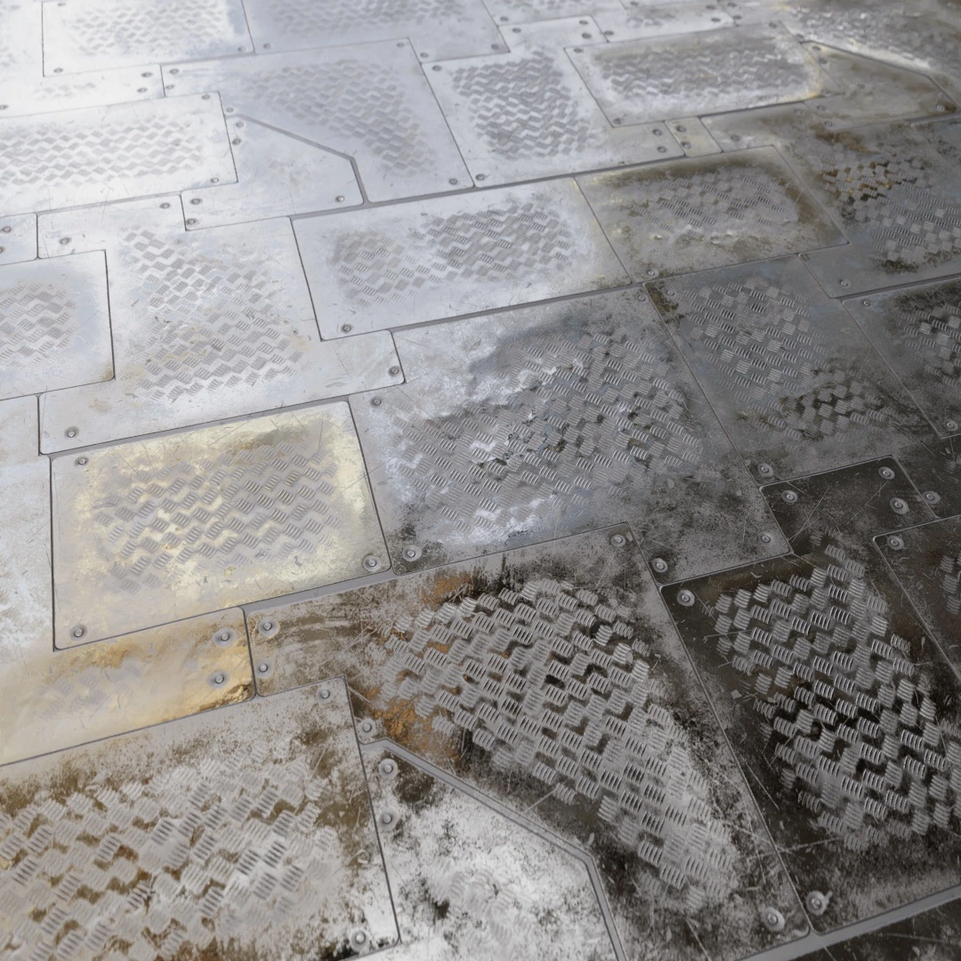 Distressed Sci-Fi Metal Floor Texture