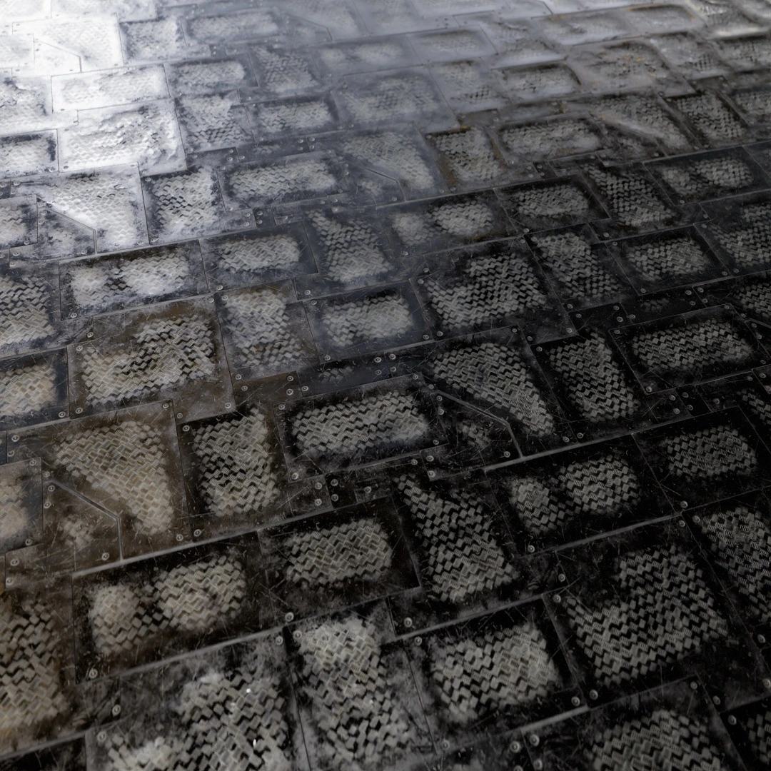 Distressed Sci-Fi Metal Floor Texture