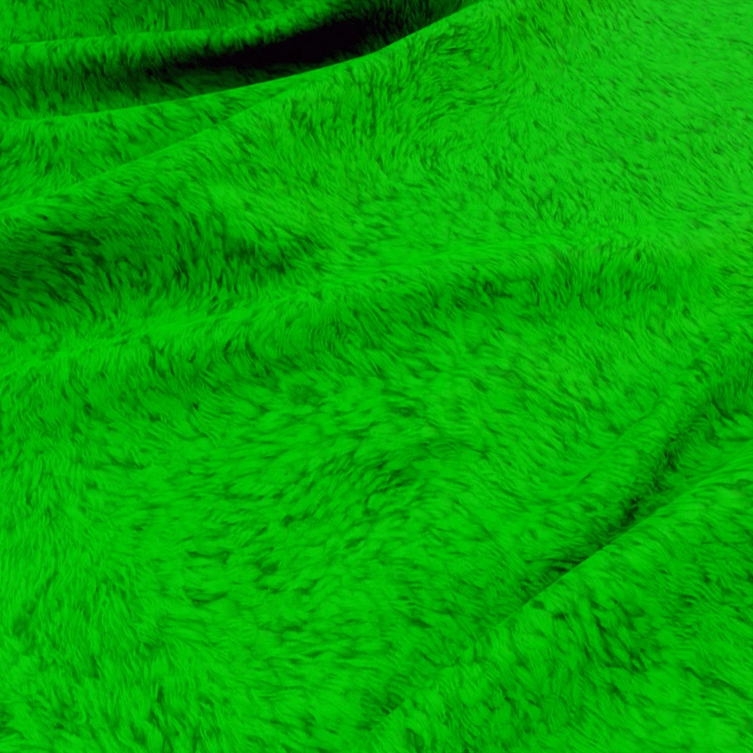 Emerald Coarse Faux Fur Texture