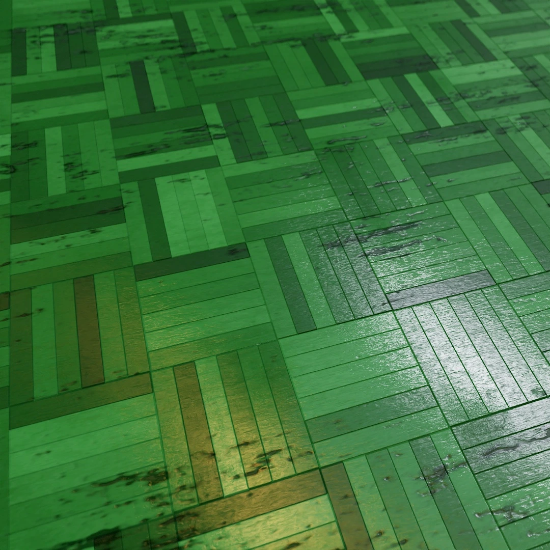Emerald Herringbone Parquet Floor Texture