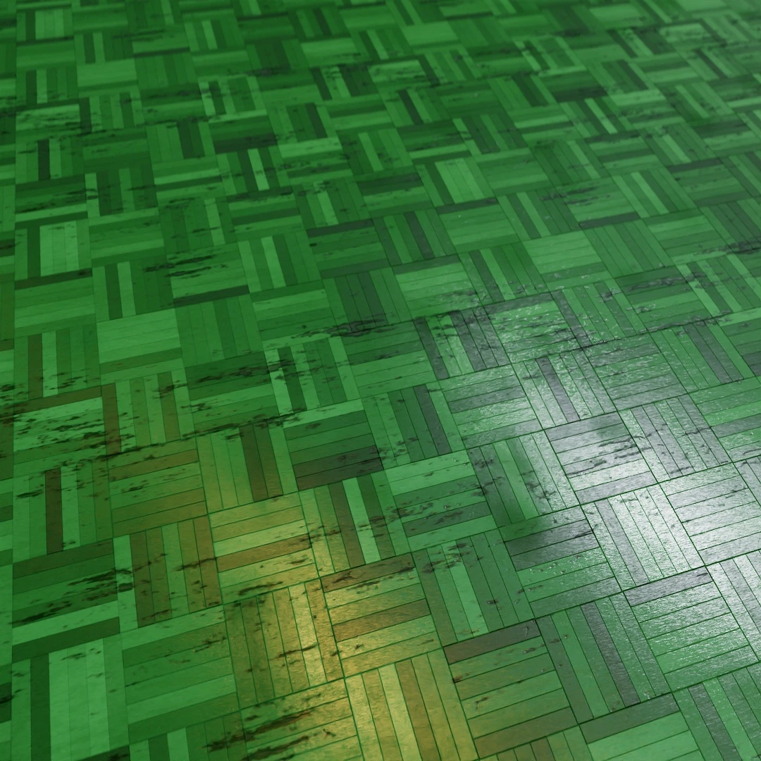Emerald Herringbone Parquet Floor Texture