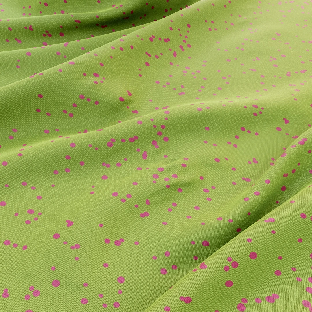 Emerald Polka Dot Charm Fabric Texture