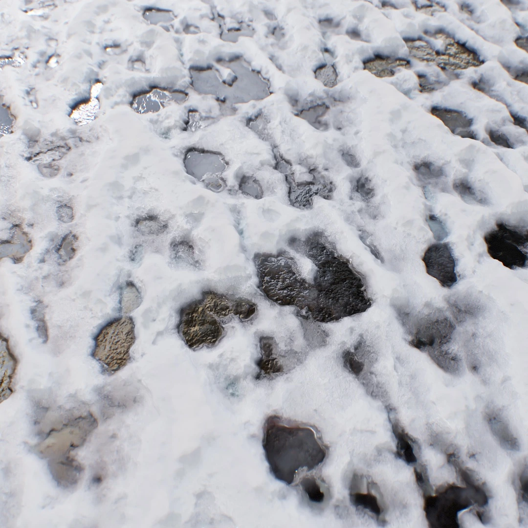 Footprint Mottled Snow Texture