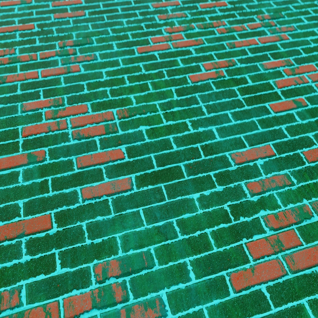 Free Aged Industrial Brick Facade Texture
