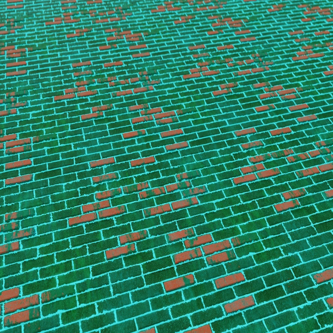 Free Aged Industrial Brick Facade Texture