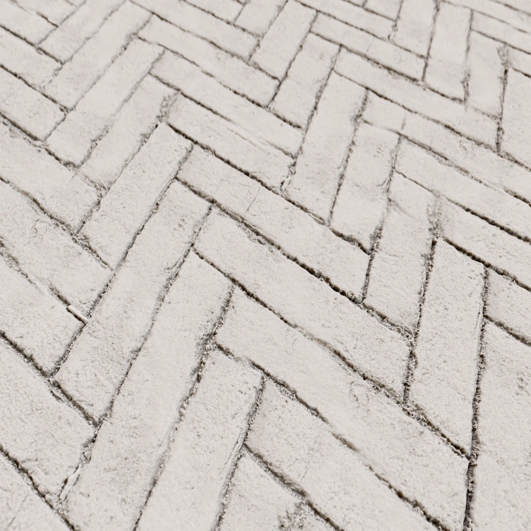 Free Aged White Herringbone Brick Texture