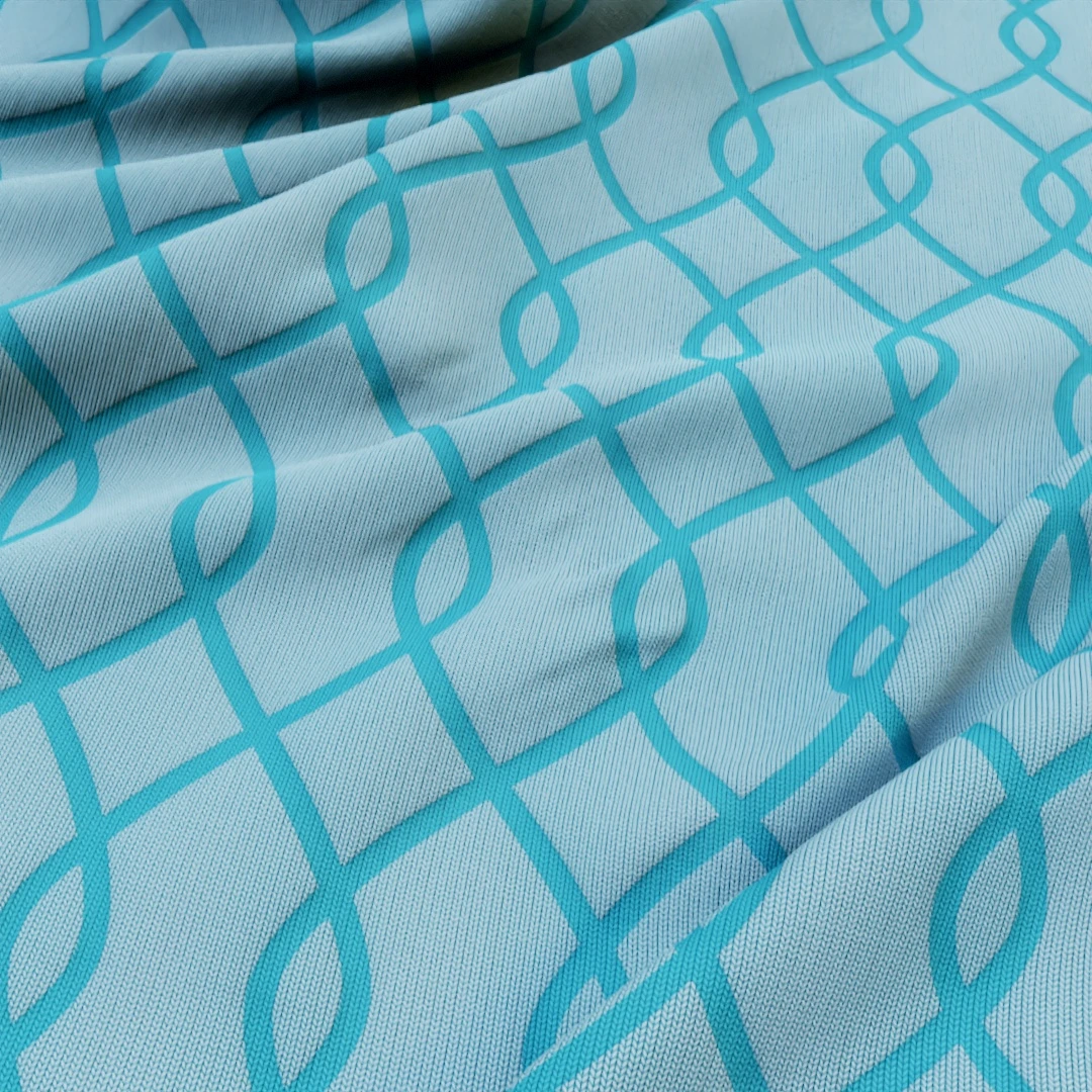 Free Aqua Geometric Weave Fabric Texture
