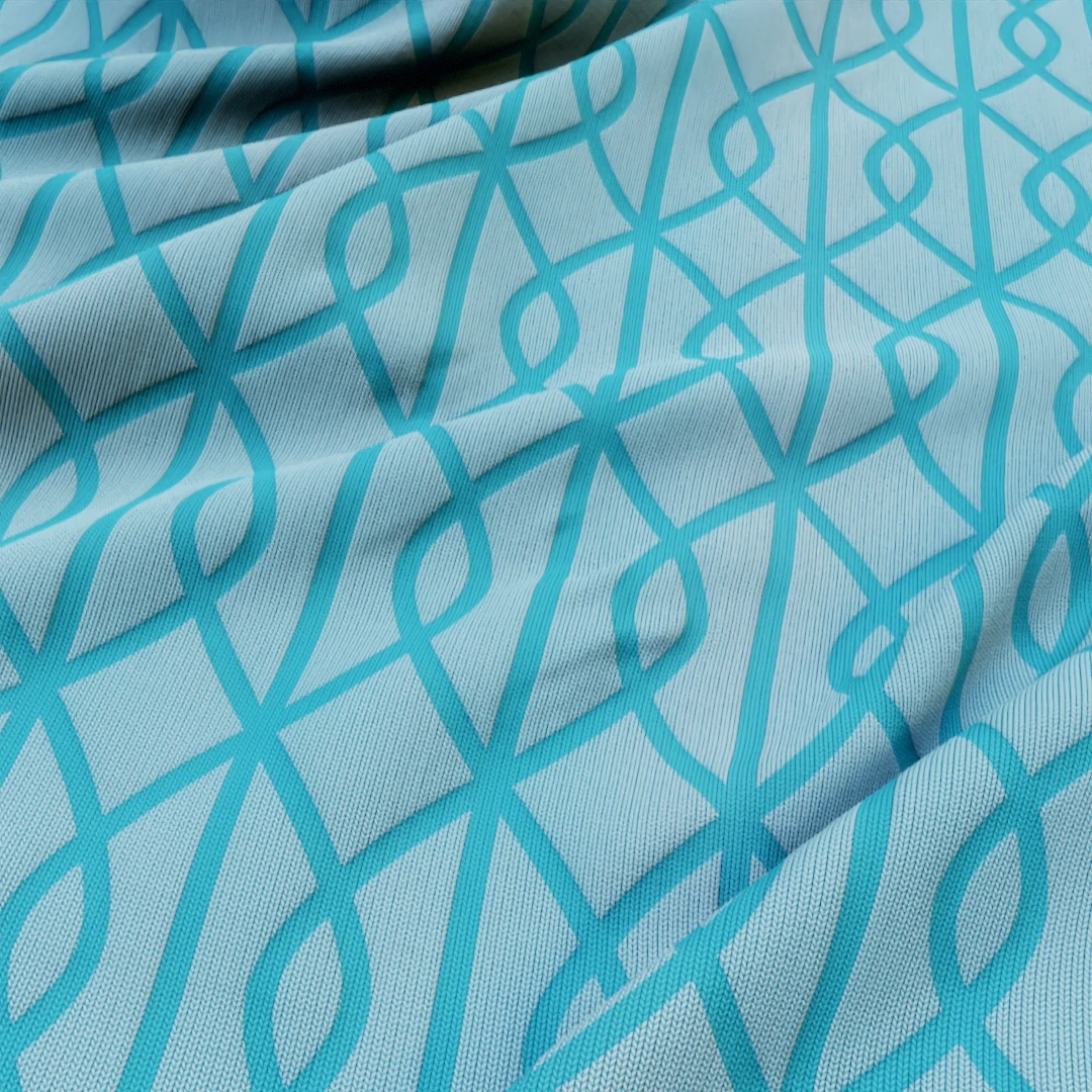 Free Aqua Geometric Weave Fabric Texture